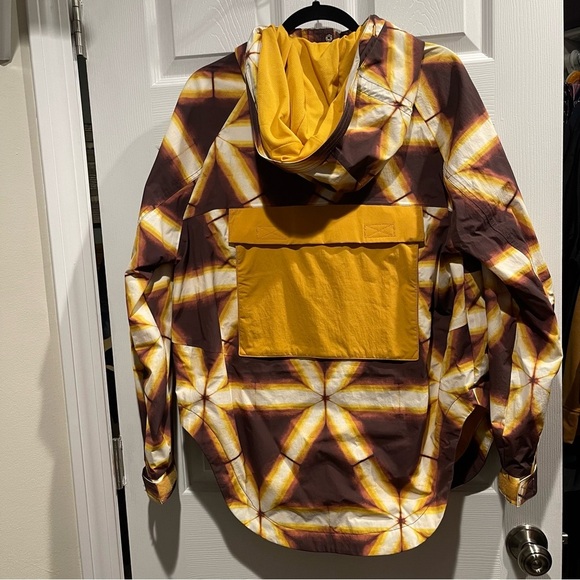 FP Movement by Free People Yellow and Brown Packable Rain Coat XS- New! - Picture 5 of 10